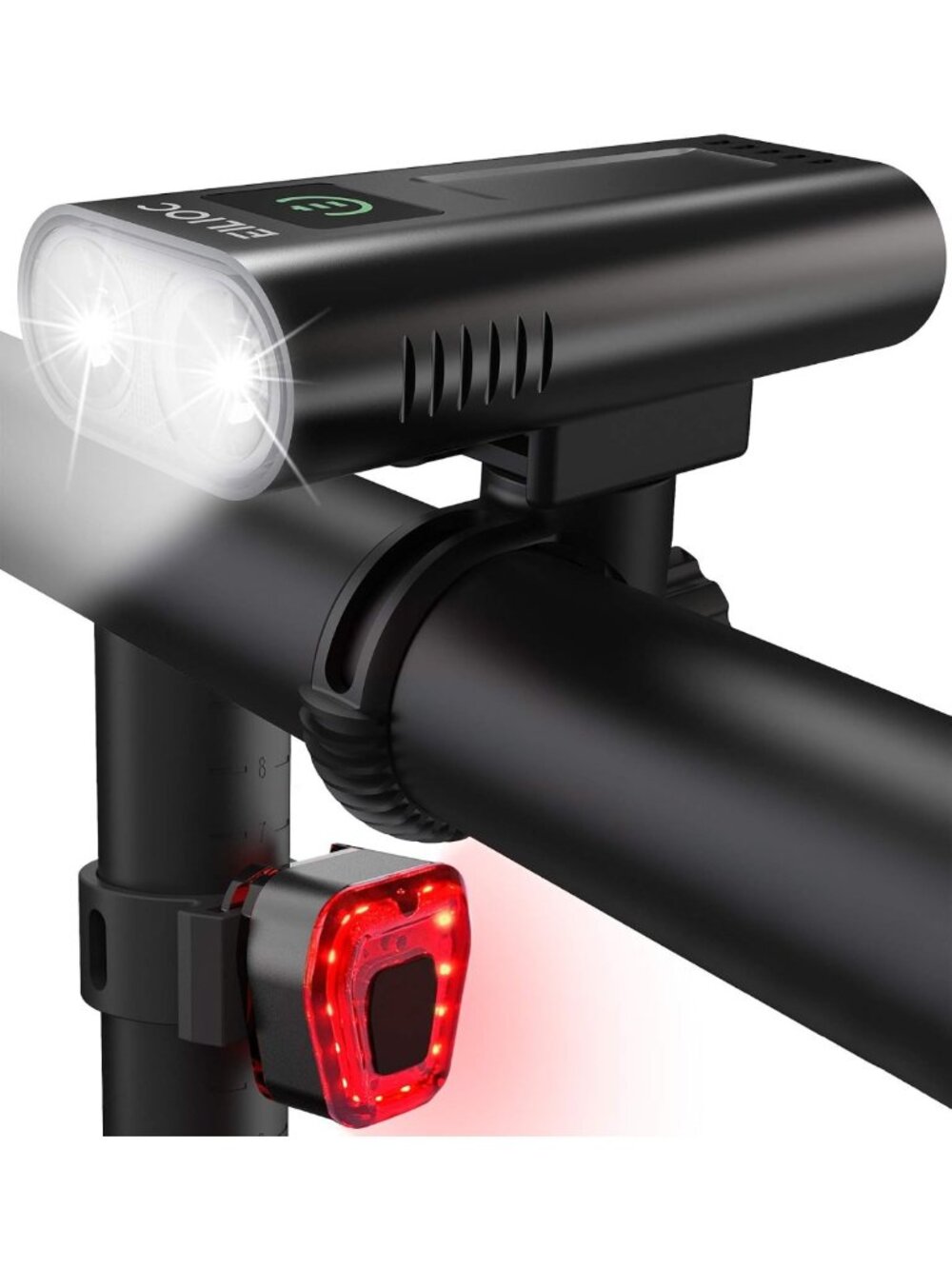 Super Bright USB C Rechargeable Bike Light Set - 6400mAh, 1200 Lumen, Waterproof